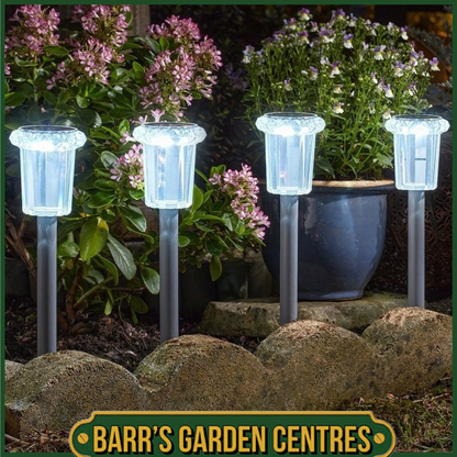 Smart Solar 4PK Solar Raylite Cool White Stake Lights
