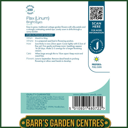 Johnsons - Linum Bright Eyes - 300 Seeds