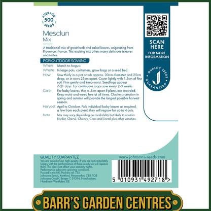 Johnsons - Mesclun Mixed - 500 Seeds