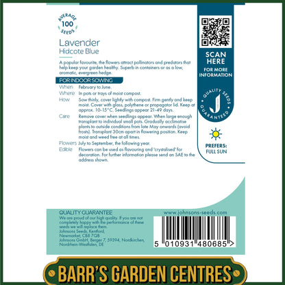 Johnsons - Lavender Hidcote Blue - 100 Seeds