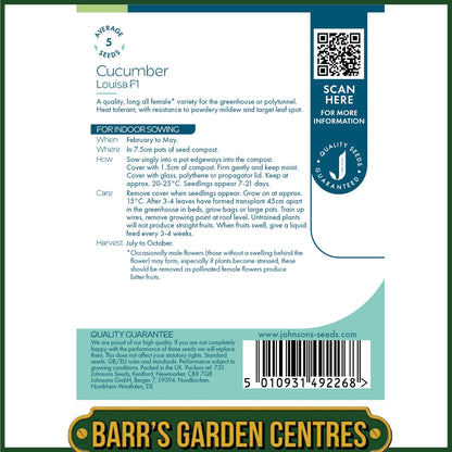 Johnsons - Cucumber Louisa F1 - 5 Seeds