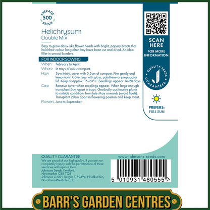 Johnsons - Helichrysum Double Mix - 500 Seeds