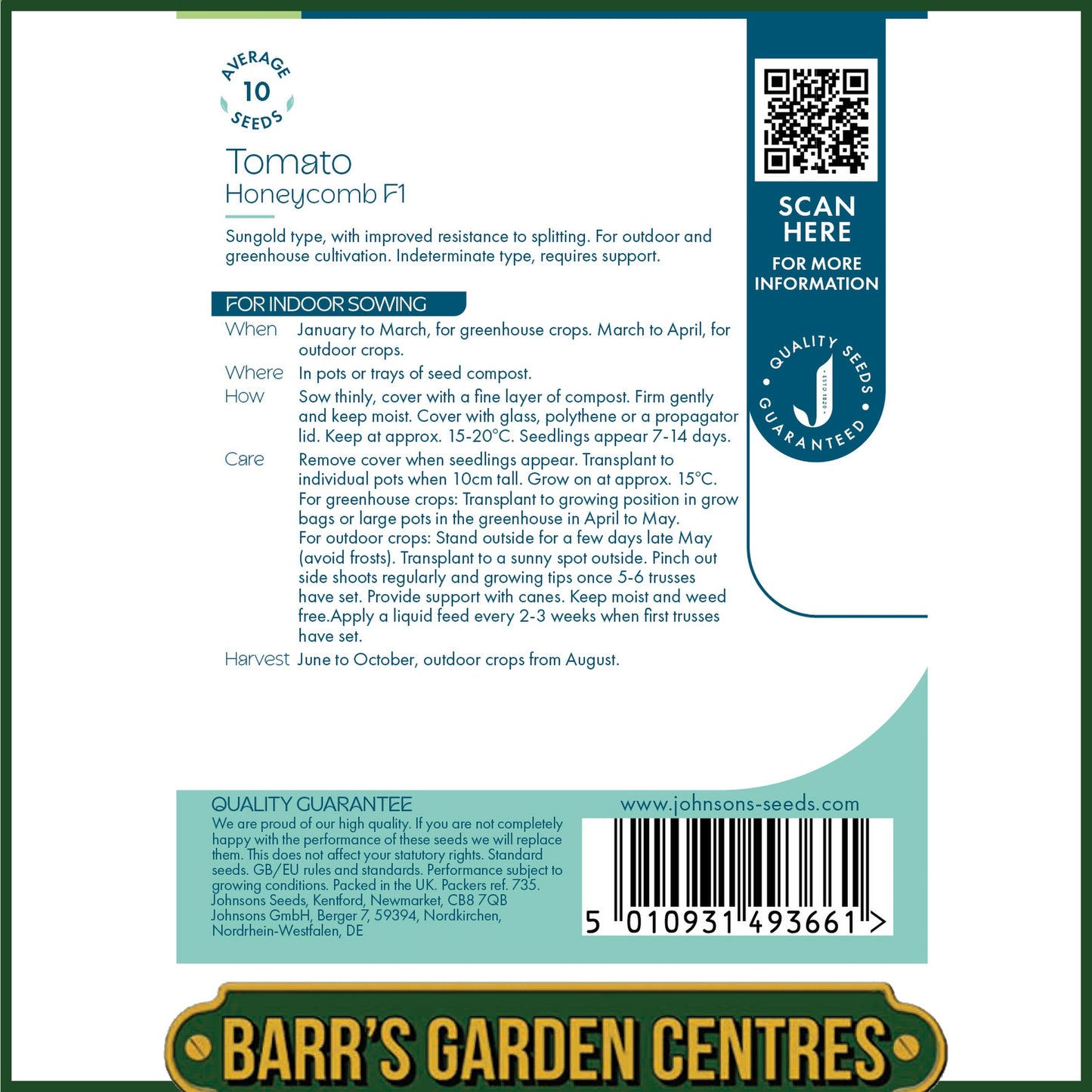 Johnsons - Tomato Honeycomb F1 - 10 Seeds