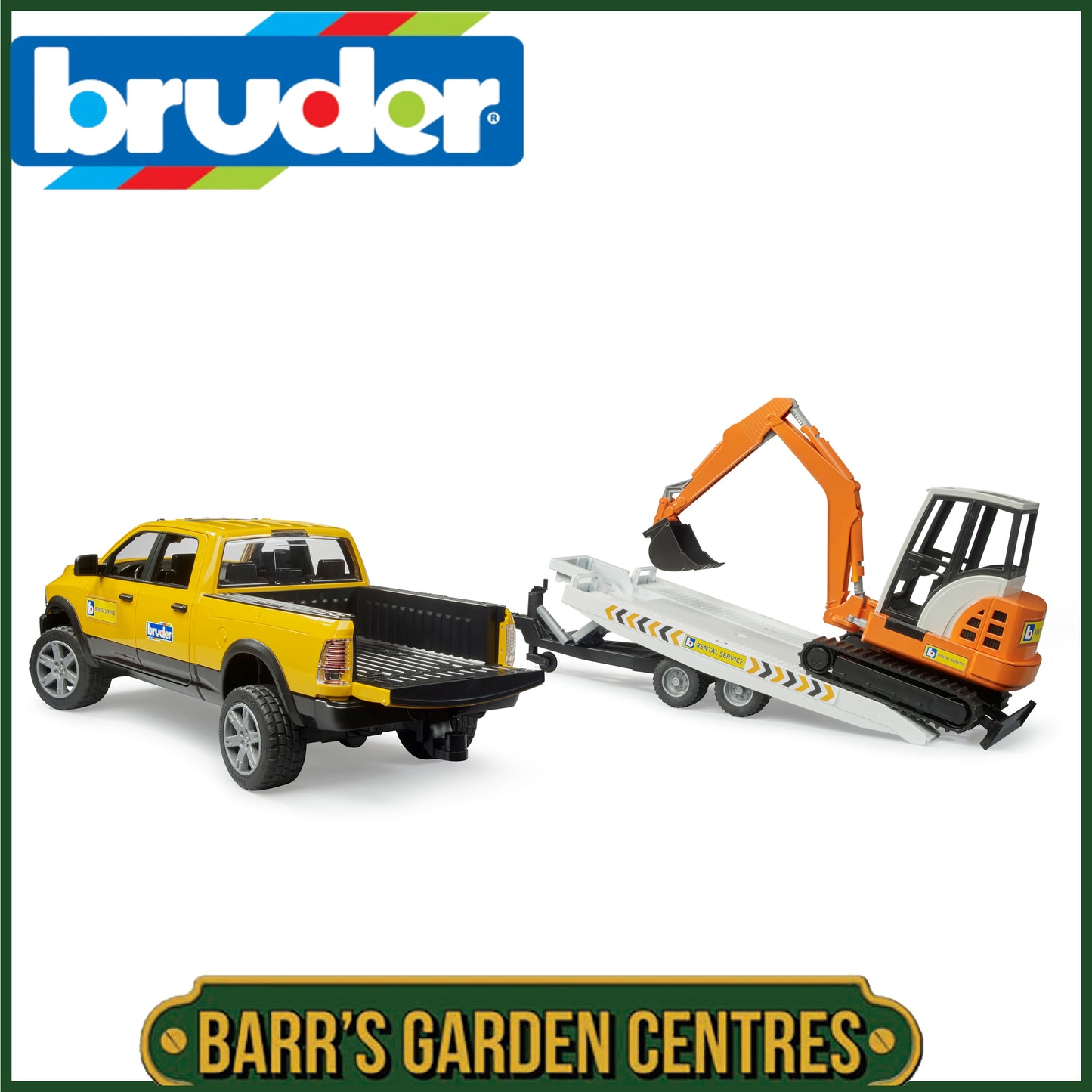BRUDER RAM Rental Service with Mini Excavato