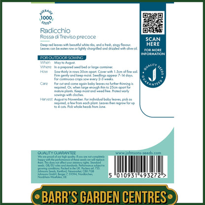 Johnsons - Radicchio Rossa Di Treviso Precoce - 1000 Seeds