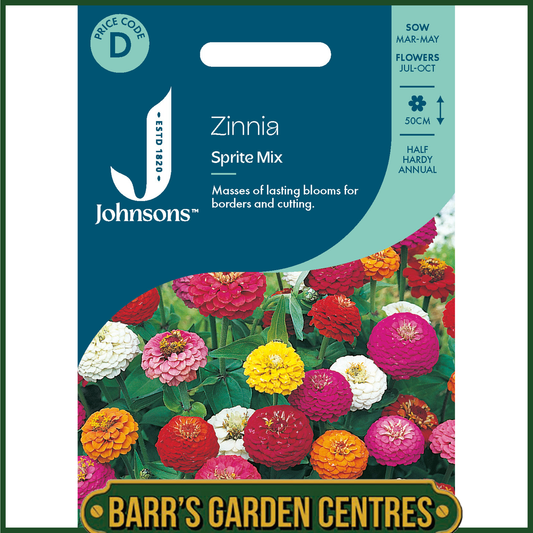 Johnsons - Zinnia Sprite Mix - 150 Seeds