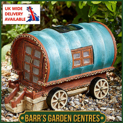 The Elveden Collection Solar Powered Gypsy Rose Caravan