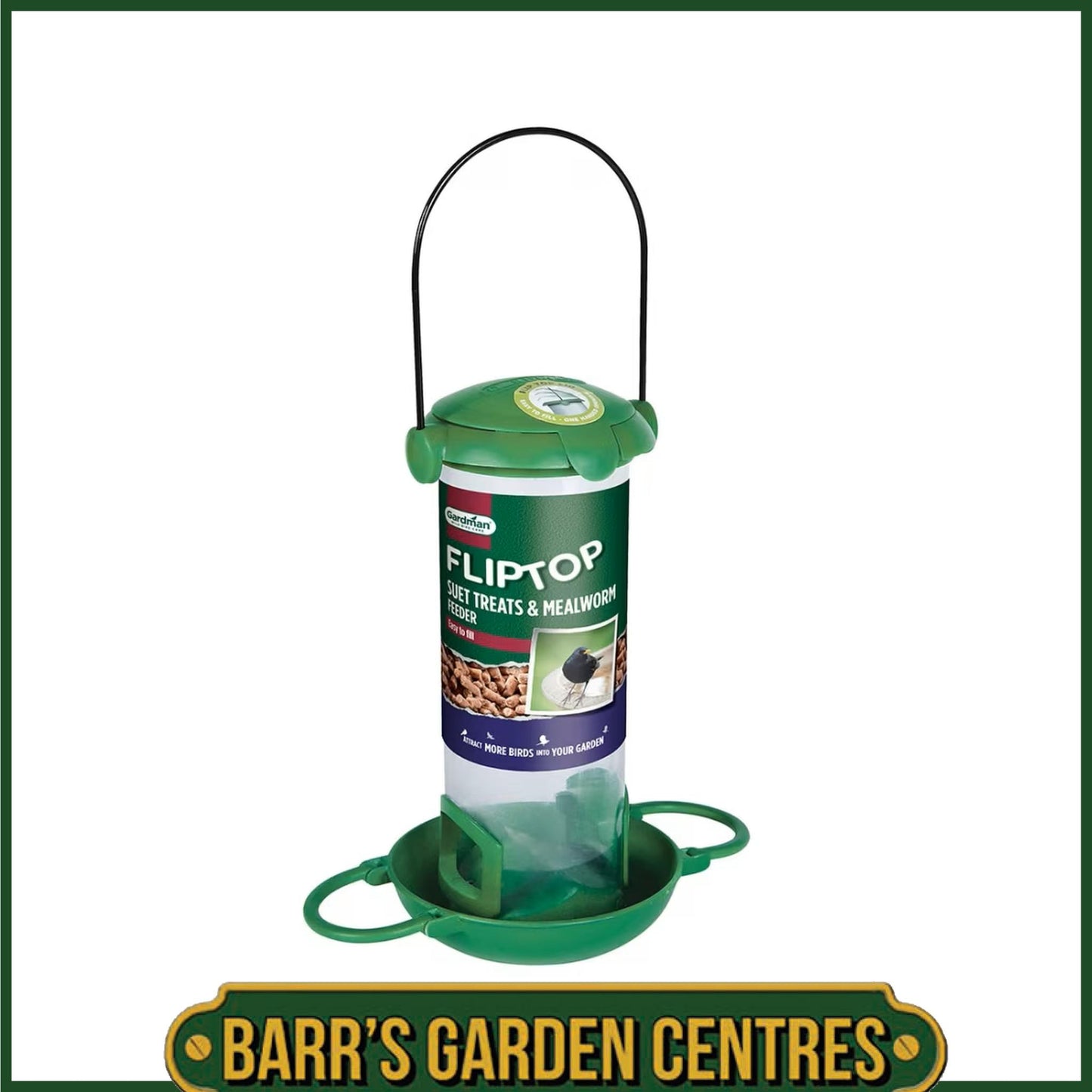 Gardman Flip Top Suet Treat & Mealworm Feeder