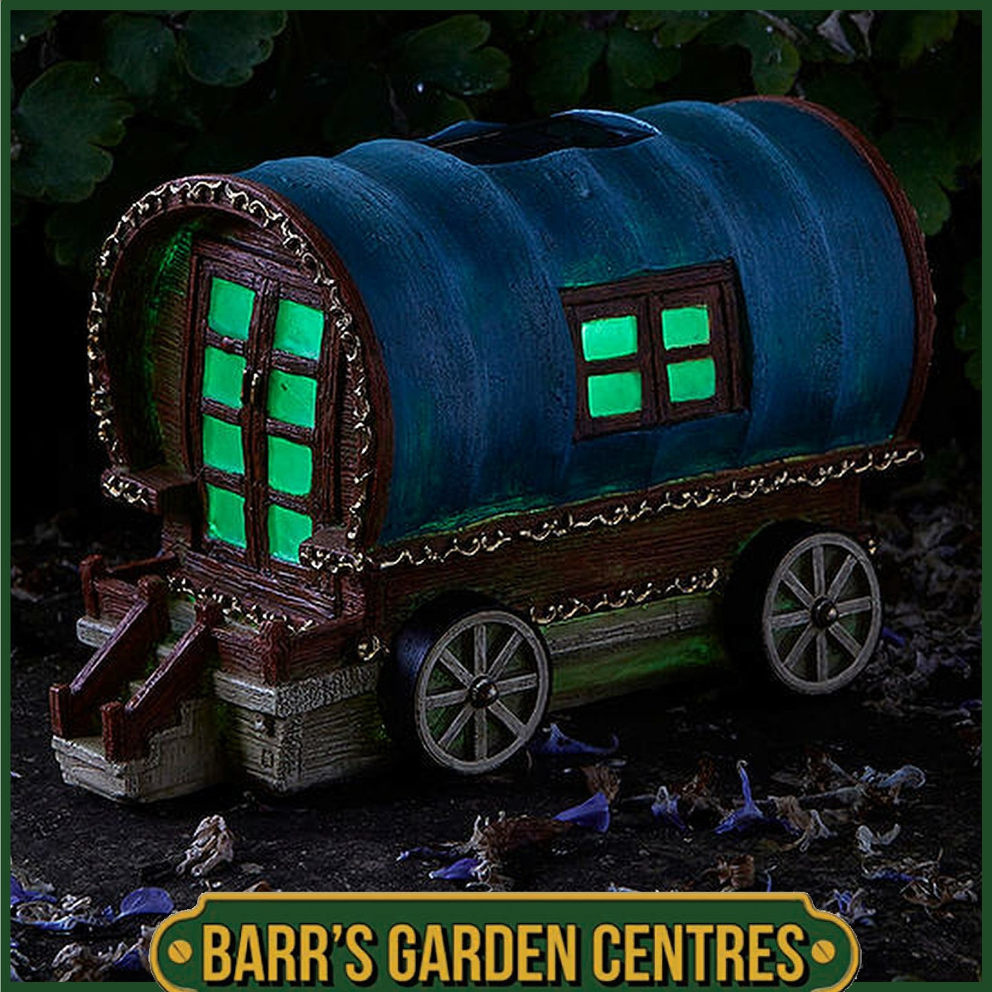 The Elveden Collection Solar Powered Gypsy Rose Caravan