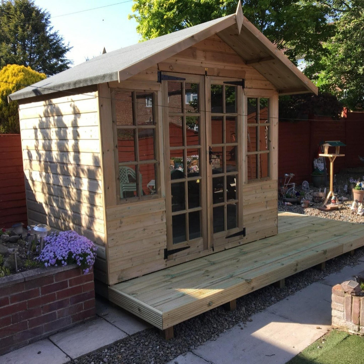 Ascot Summer House 12mm/18mm Cladding - Delivered & Professionally Assembled (Includes Bearers)