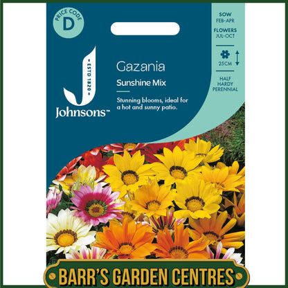 Johnsons - Gazania Sunshine Mix - 25 Seeds
