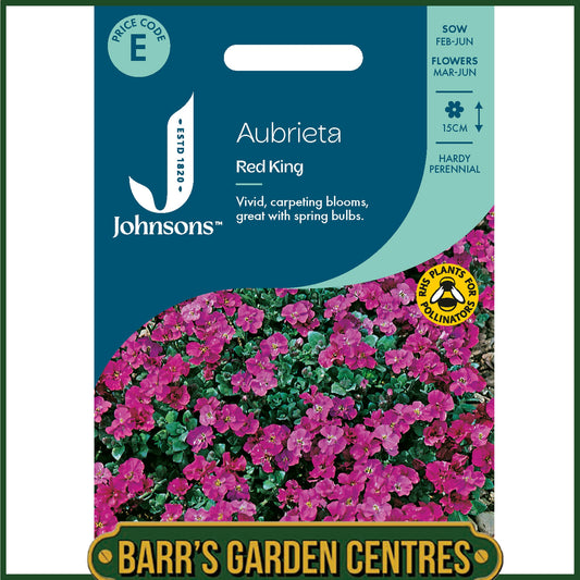 Johnsons - Aubrieta Red King - 200 Seeds