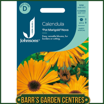 Johnsons - Calendula Pot Marigold Nova - 200 Seeds