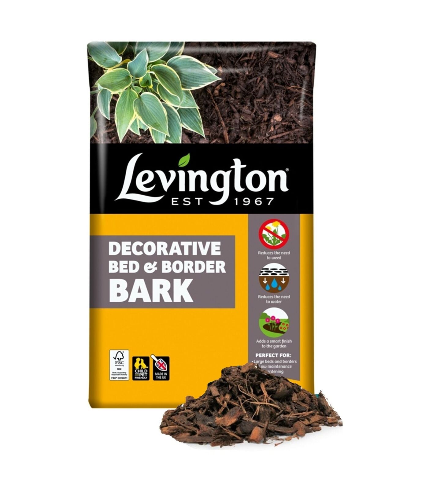 Levington® Decorative Bed & Border Bark 75 Litre