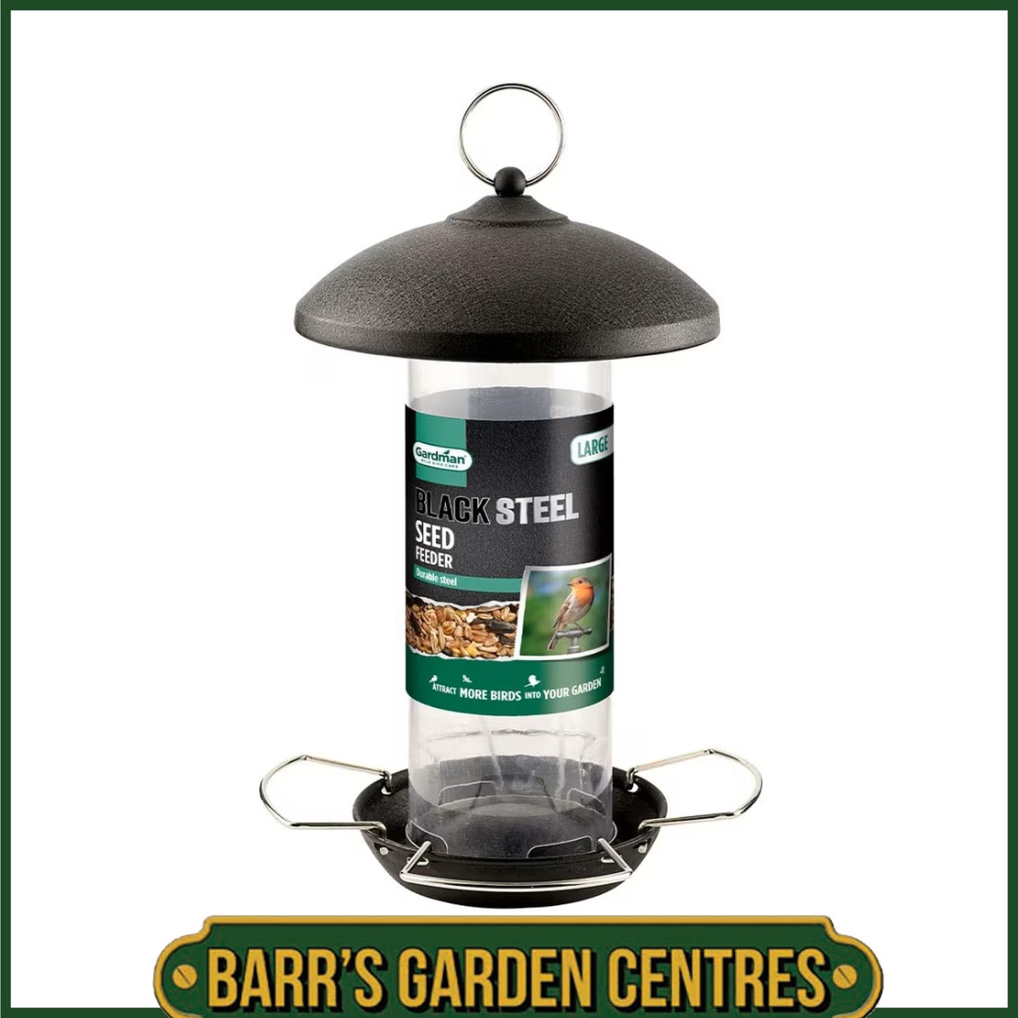 Gardman Black Steel Large Seed Feeder