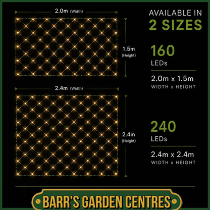 NOMA 160 - 240 LED Fit & Forget Multi Colour Net Lights