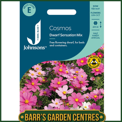Johnsons - Cosmos Dwarf Sensation Mix - 100 Seeds