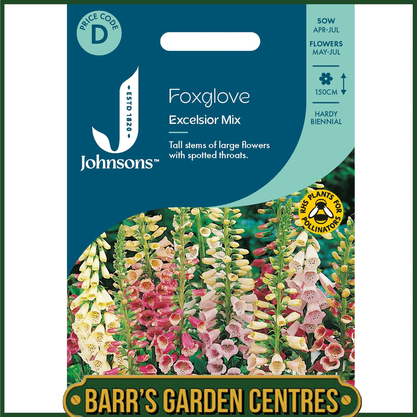 Johnsons - Foxglove Excelsior Mix - 2500 Seeds