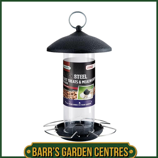 Gardman Black Steel Suet Treat & Mealworm Feeder