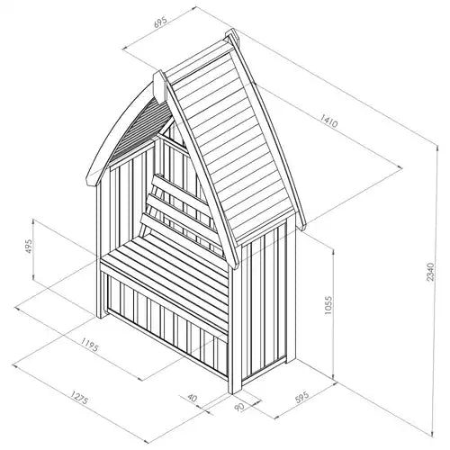 Cheltenham Garden Arbour with Storage Box