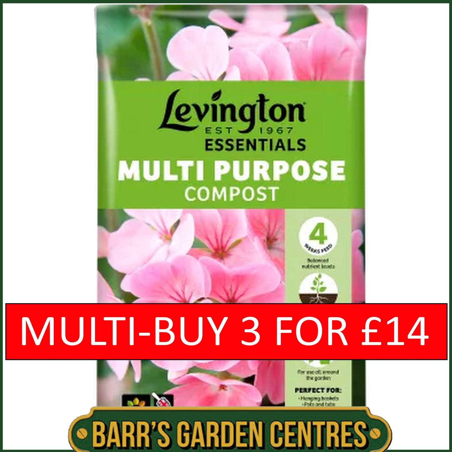 Levington® Essentials Peat Free Multi Purpose Compost 40 litre