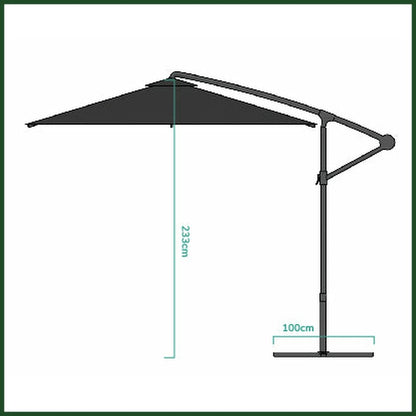 KYOTO 3.0M CANTILEVER PARASOL & BASE ( 2 COLOURS )