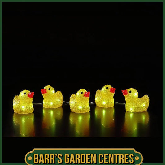 NOMA 5 Acrylic Yellow Ducks Festive Light Chain