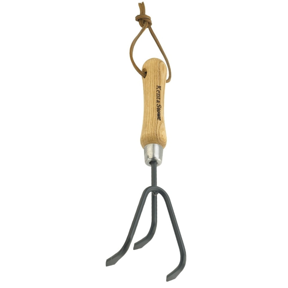 Kent & Stowe Carbon Steel Hand 3 Prong Cultivator