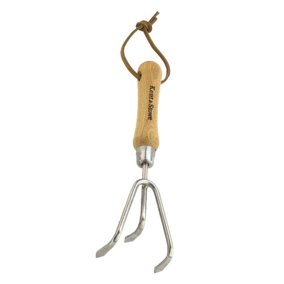 Kent & Stowe Stainless Steel Hand 3 Prong Cultivator