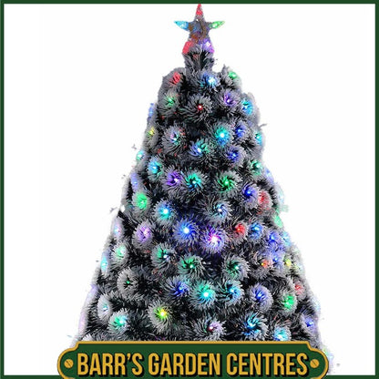 Noma 1.8m Frosted Swirl Fibre Optic Tree