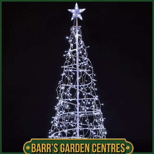 NOMA 1.8m White Twinkling Icicle Spiral Tree