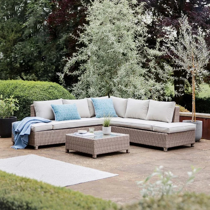 Monaco Sand 4 Seater Corner Lounge set