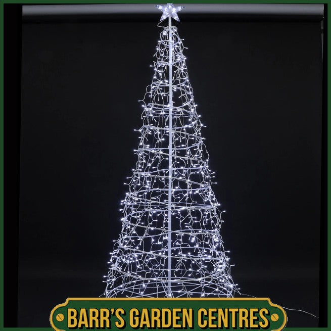 NOMA 4m White Twinkling Icicle Spiral Tree