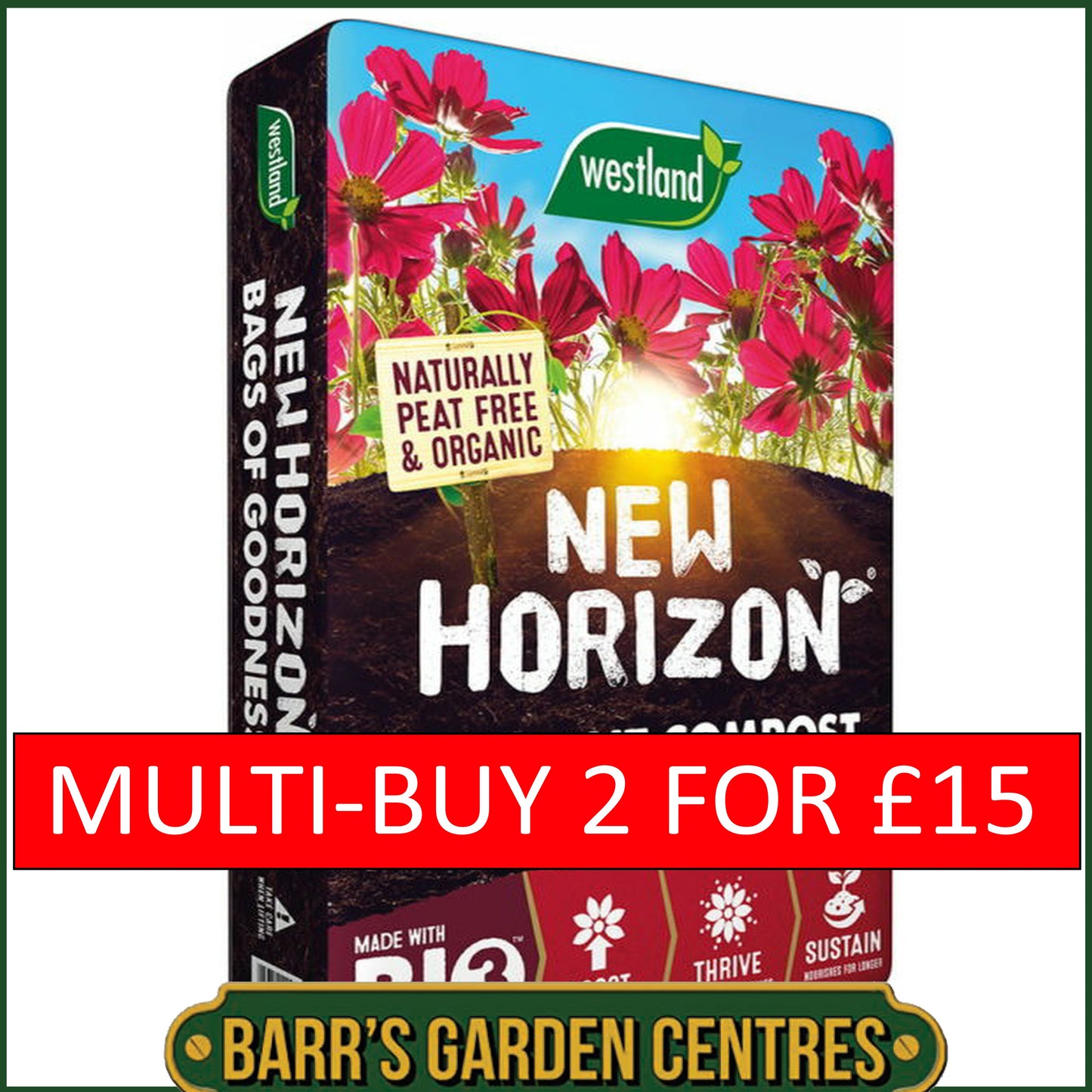 Westland New Horizon Peat Free Multi Purpose Compost 50 Litre