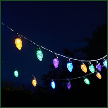 SuperBright MultiPower PineCone String Lights x30