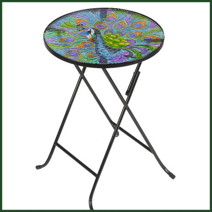 Peacock Glass Table
