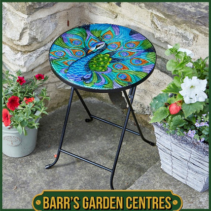 Peacock Glass Table