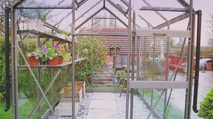 SPECIAL PACKAGE DEAL - WITH 3mm HORTICULTURAL GLASS - HIGH EAVE 6'3" WIDE ELITE GREENHOUSE