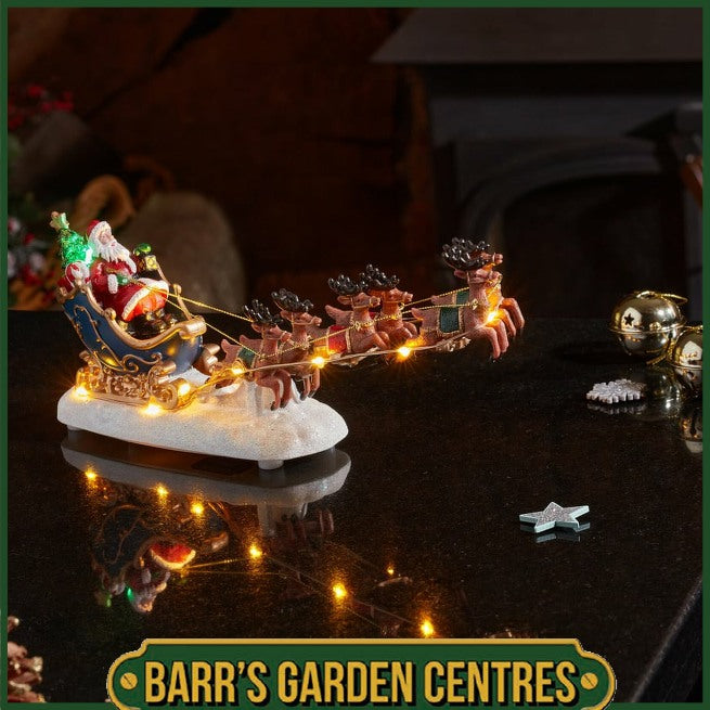 Three Kings Up, Up & Away! Christmas Sleigh Scene