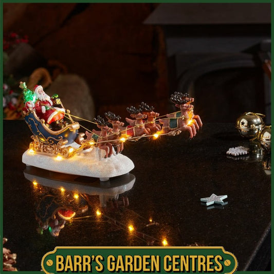 Three Kings Up, Up & Away! Christmas Sleigh Scene