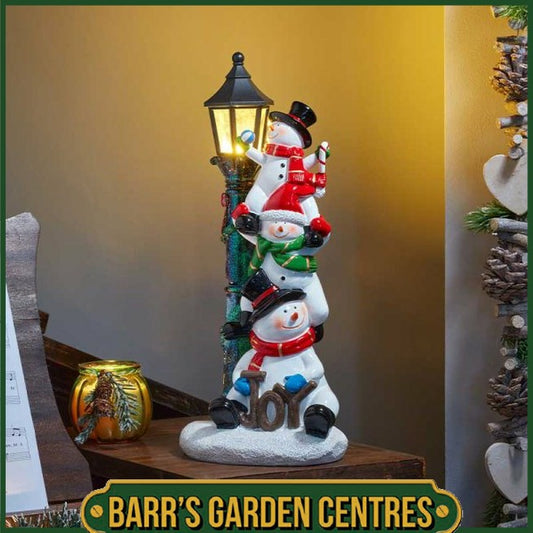 Three Kings Lamp Light Snowmen