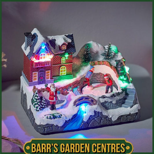 Three Kings Villages Skaters SnowScene