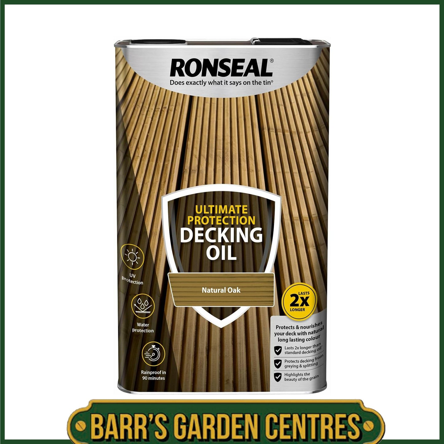 Ronseal Ultimate Protection Decking Oil Natural Oak 5L