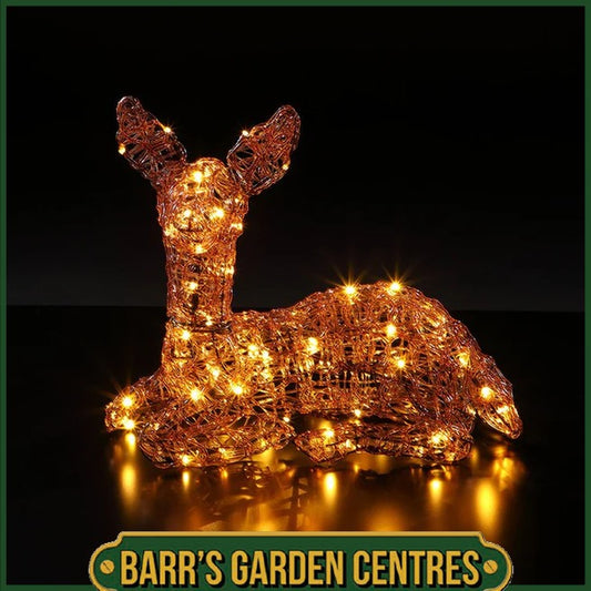Noma 36cm Brown Acrylic Resting Baby Deer