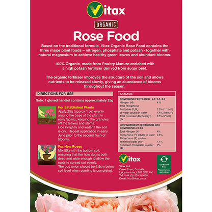 Vitax Organic Rose Food 2.5kg