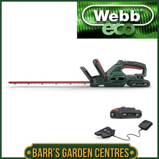 Webb Eco WEV20HTB2 20V 50cm (20″) Cordless Hedge Trimmer (2Ah Battery & Charger included)