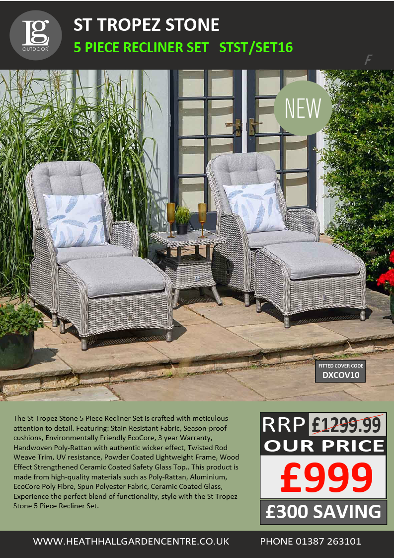 St Tropez Stone Recliner Set 16