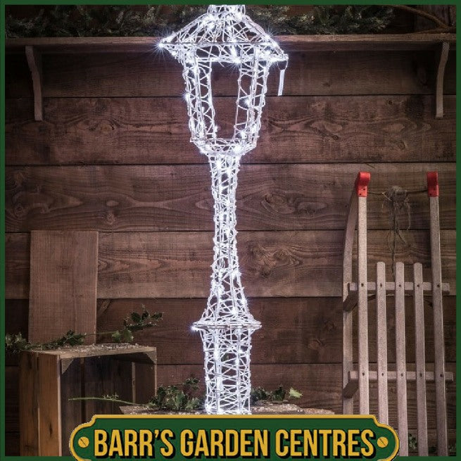 NOMA 1.5m Wicker Lamp Post LED Light Figure - White