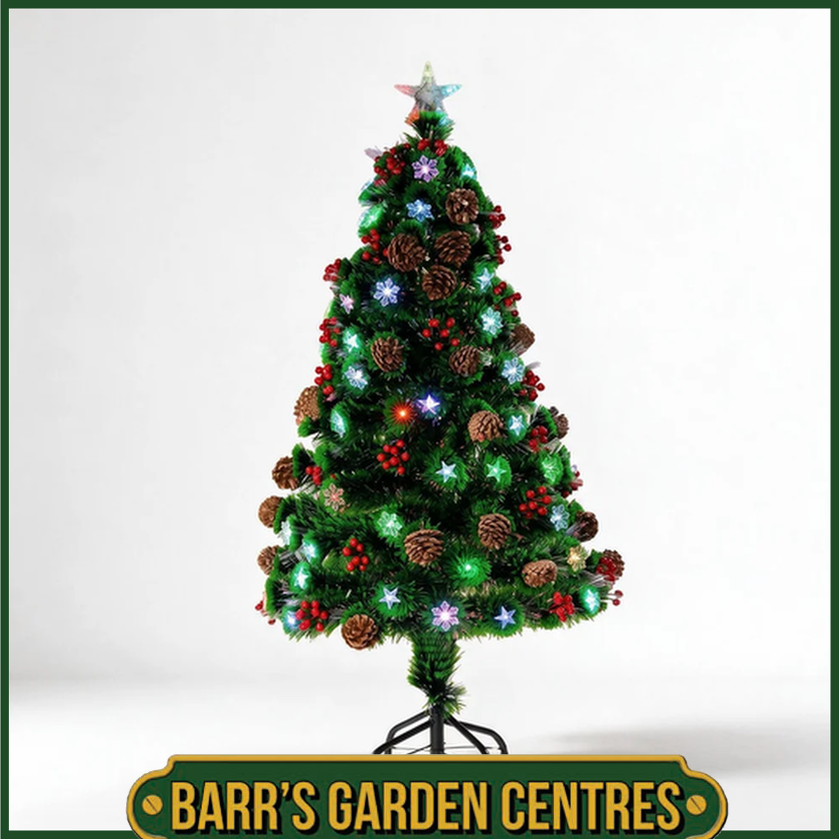 Noma 1.2m Blenheim Green Tree With Berries & Cones