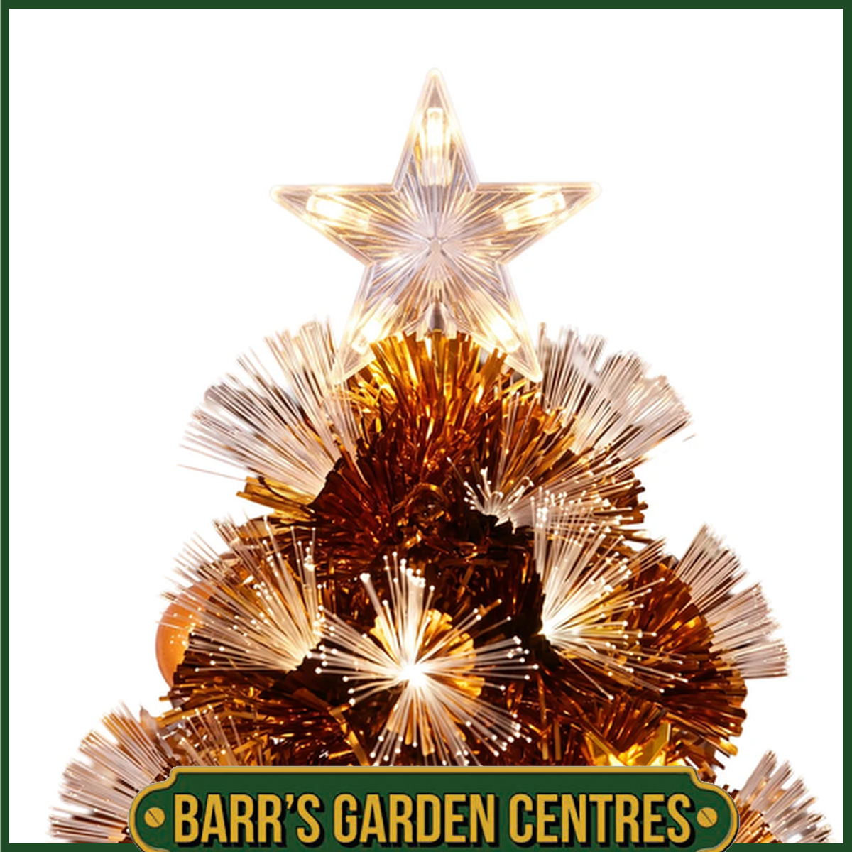 Noma 1.2m Copper Starburst Tree With White Stars